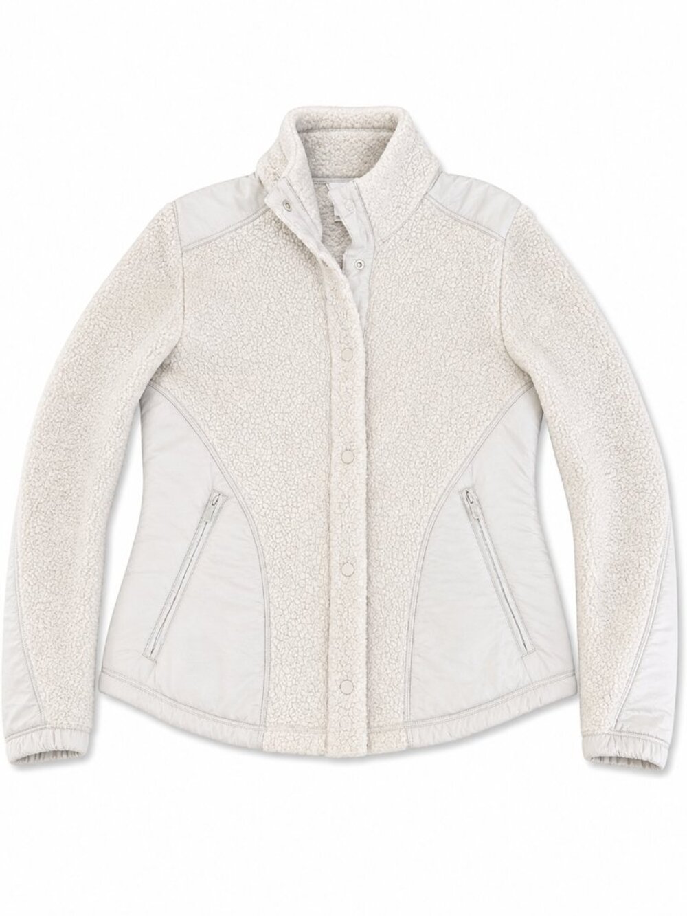 Lululemon Sherpa Fleece Jacket Size 8 | Grey Full Zip Cozy Jacket | Athleisure